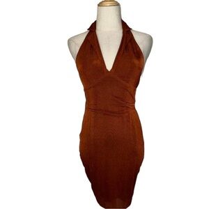 ⚫️ Brown boho open back dress​​​